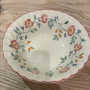Floral Ceramic Bowl with Pink and Green Design Churchill English tableware